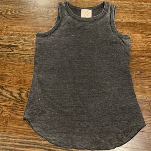 CHASER heather grey tank top with cut out back